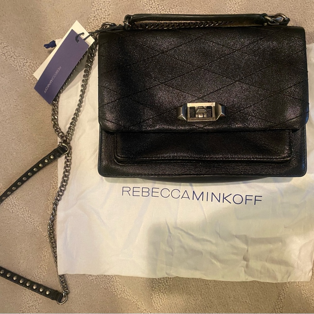 Rebecca Minkoff black je t'aime medium crossbody bag